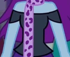 Size: 226x184 | Tagged: safe, derpibooru import, screencap, mystery mint, equestria girls, rainbow rocks, bare shoulders, breasts, clothes, cropped, image, jpeg, scarf, shoulderless top