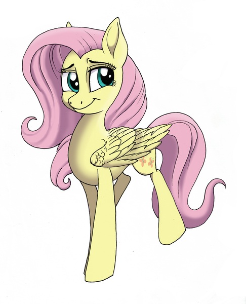 Size: 5004x6174 | Tagged: safe, artist:celestial-rainstorm, derpibooru import, fluttershy, pegasus, pony, absurd resolution, female, mare, simple background, solo, white background