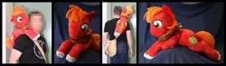 Size: 1920x558 | Tagged: artist:creideiki-se, big macintosh, derpibooru import, human, irl, irl human, male, photo, plushie, safe, stallion