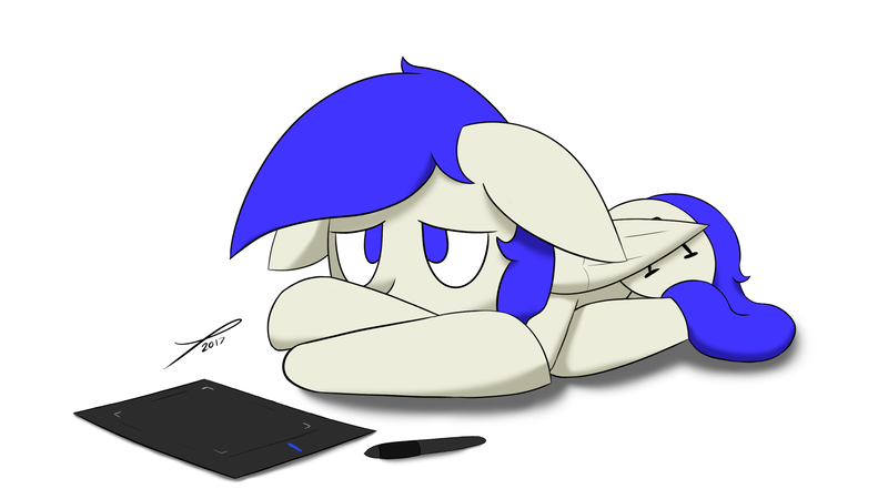 Size: 2560x1440 | Tagged: safe, artist:platenjack, derpibooru import, oc, oc:platen, unofficial characters only, pony, floppy ears, sad, simple background, solo, tablet, white background