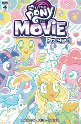 Size: 416x640 | Tagged: applejack, artist:kaori matsuo, comic, cover, derpibooru import, fluttershy, idw, implied appledash, implied lesbian, implied shipping, mane six, my little pony: the movie, my little pony: the movie prequel, pinkie pie, rainbow dash, rarity, safe, shipping fuel, spoiler:comic, spoiler:comic mlp movie prequel, spoiler:my little pony movie prequel, twilight sparkle