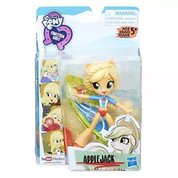 Size: 1500x1500 | Tagged: safe, derpibooru import, applejack, equestria girls, beach, clothes, doll, equestria girls minis, irl, merchandise, photo, surfboard, swimsuit, toy