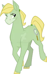 Size: 1280x2019 | Tagged: safe, artist:agentkirin, derpibooru import, mistress marevelous, oc, oc:buttercup, earth pony, pony, female, mare, power ponies, simple background, solo, transparent background, watermark