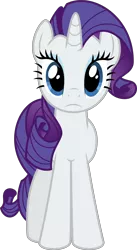 Size: 6400x11664 | Tagged: safe, artist:parclytaxel, derpibooru import, rarity, pony, unicorn, the one where pinkie pie knows, .svg available, absurd resolution, female, frown, looking at you, mare, simple background, solo, stare, transparent background, vector