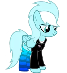 Size: 1280x1388 | Tagged: safe, artist:fletcherthehuntress, derpibooru import, oc, oc:arctic ravish, unofficial characters only, pegasus, pony, clothes, female, mare, simple background, socks, solo, striped socks, transparent background