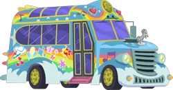 Size: 5000x2612 | Tagged: safe, artist:phucknuckl, derpibooru import, applejack, fluttershy, pinkie pie, rainbow dash, rarity, sunset shimmer, twilight sparkle, eqg summertime shorts, equestria girls, get the show on the road, absurd resolution, bus, cutie mark, inkscape, school bus, simple background, the rainbooms tour bus, tour bus, transparent background, vector