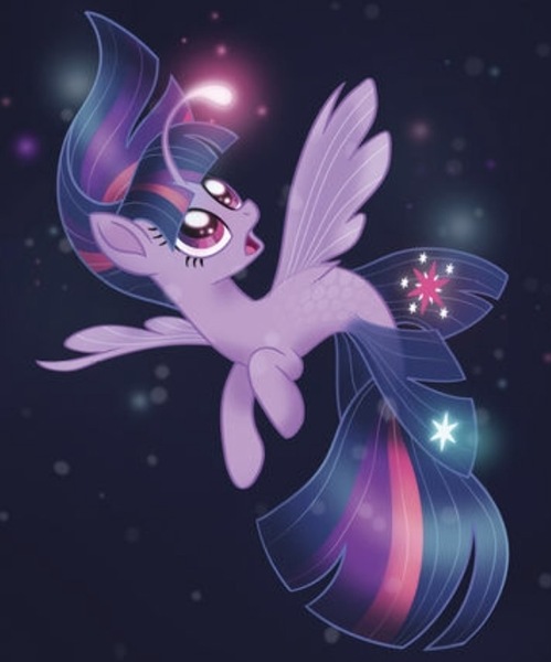 Size: 640x770 | Tagged: alicorn, angler fish, artist:jaqueline anderson, bioluminescent, concept art, derpibooru import, female, mare, my little pony: the movie, safe, seaponified, seapony (g4), seapony twilight, solo, species swap, the art of my little pony: the movie, twilight sparkle, twilight sparkle (alicorn), underwater