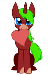 Size: 510x738 | Tagged: safe, artist:marianokun, derpibooru import, oc, oc:marianokun, unofficial characters only, pony, unicorn, cute, heart, love, male, solo