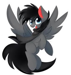 Size: 1375x1441 | Tagged: safe, artist:ashura924, derpibooru import, oc, unofficial characters only, pegasus, pony, clothes, gift art, looking at you, male, open mouth, rearing, scarf, simple background, smiling, solo, stallion, transparent background