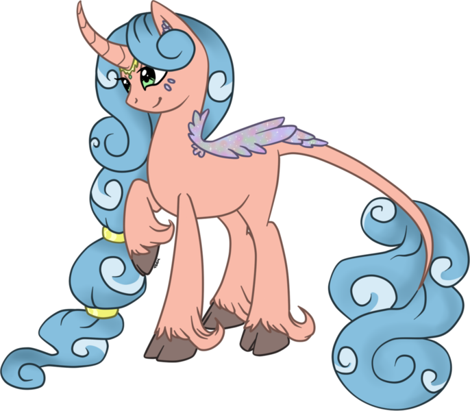 Size: 1024x895 | Tagged: safe, artist:violentdreamsofmine, derpibooru import, oc, unofficial characters only, kirin, cloven hooves, curved horn, female, image, png, raised hoof, simple background, solo, transparent background, unshorn fetlocks