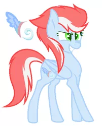 Size: 424x527 | Tagged: artist needed, safe, derpibooru import, oc, oc:wind wing, unofficial characters only, pegasus, pony, base used, simple background, solo, white background