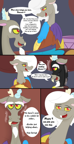 Size: 1280x2496 | Tagged: artist:theimmortalwolf, ask, belly, big belly, derpibooru import, discord, eris, pregnant, rule 63, self ponidox, suggestive, tumblr, tumblr comic