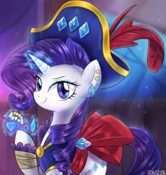 Size: 1099x1159 | Tagged: safe, artist:tcn1205, derpibooru import, rarity, unicorn, my little pony: the movie, female, gem, hat, jewelry, mare, pirate, pirate hat, pirate rarity, ship, solo