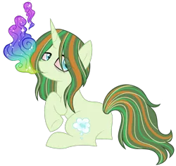 Size: 1755x1665 | Tagged: safe, artist:azure-art-wave, derpibooru import, oc, oc:loud dream, unofficial characters only, pony, unicorn, bloodshot eyes, female, mare, prone, simple background, smoke, solo, transparent background