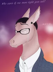 Size: 3261x4449 | Tagged: safe, artist:neonaarts, derpibooru import, pony, chester bennington, in memoriam, in memory