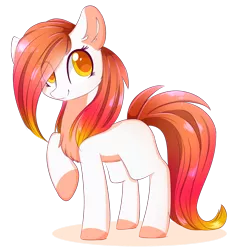 Size: 1024x1071 | Tagged: safe, artist:little-sketches, derpibooru import, oc, oc:fire, unofficial characters only, earth pony, pony, cute, female, mare, ocbetes, raised hoof, simple background, solo, transparent background