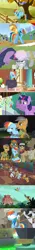 Size: 1086x7786 | Tagged: safe, derpibooru import, screencap, applejack, bon bon, candy mane, cloud kicker, coco crusoe, daring do, doctor caballeron, doctor whooves, pinkie pie, quibble pants, rainbow dash, sweetie drops, time turner, twilight sparkle, twilight sparkle (alicorn), withers, alicorn, chicken, ferret, mouse, pegasus, pony, rabbit, squirrel, daring done?, fall weather friends, magical mystery cure, party pooped, stranger than fan fiction, the return of harmony, blindfold, bondage, bound wings, cauldron, cooking pot, discorded, eyes closed, female, floppy ears, glare, gritted teeth, henchmen, horses doing horse things, jungle, male, mare, peril, piñata, pony as food, rainbond dash, rainbow ditch, rope, scared, screaming, smiling, snorting, stallion, temple, tied up, unsexy bondage