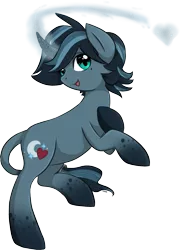 Size: 1231x1703 | Tagged: safe, artist:violentdreamsofmine, derpibooru import, oc, oc:midnight heart, unofficial characters only, pony, unicorn, female, magic, mare, simple background, solo, tail ring, transparent background