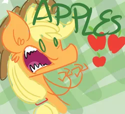 Size: 933x846 | Tagged: safe, artist:cuttycommando, derpibooru import, applejack, pony, apple, solo, that pony sure does love apples