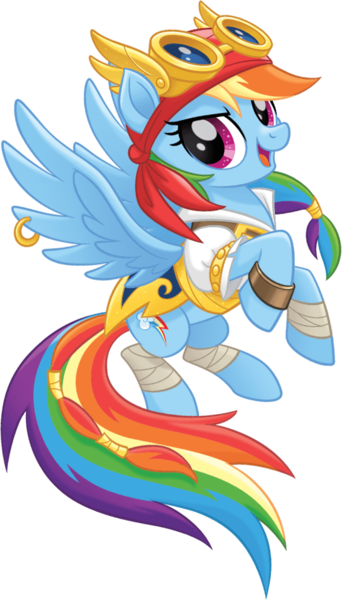 Size: 592x1040 | Tagged: safe, derpibooru import, rainbow dash, pegasus, pony, my little pony: the movie, bandana, clothes, female, goggles, mare, piercing, pirate, pirate dash, pirate rainbow dash, simple background, solo, transparent background, wing piercing