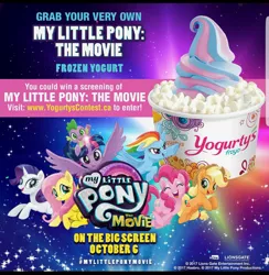 Size: 1170x1200 | Tagged: alicorn, applejack, contest, derpibooru import, dragon, eone, fluttershy, food, frozen yogurt, hilarious in hindsight, ice cream, lionsgate, my little pony: the movie, official, pinkie pie, rainbow dash, rarity, safe, spike, twilight sparkle, twilight sparkle (alicorn)