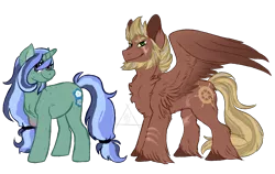 Size: 1500x950 | Tagged: safe, artist:azuriaus, artist:salt-pile, derpibooru import, oc, unofficial characters only, pegasus, pony, unicorn, eye scar, horn, pegasus oc, scar, simple background, transparent background, unicorn oc, unshorn fetlocks, wings