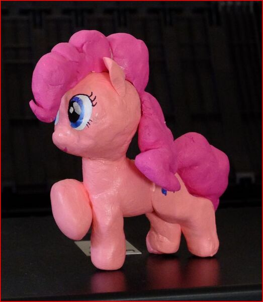 Size: 676x776 | Tagged: safe, artist:xjleiu, derpibooru import, pinkie pie, earth pony, pony, clay, craft, irl, photo, sculpture, solo, traditional art