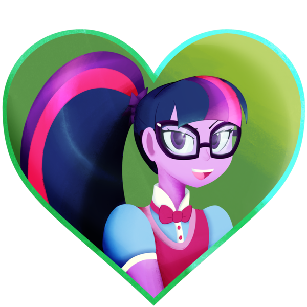 Size: 2000x2000 | Tagged: safe, artist:7los7, derpibooru import, sci-twi, twilight sparkle, equestria girls, clothes, female, glasses, open mouth, smiling, solo