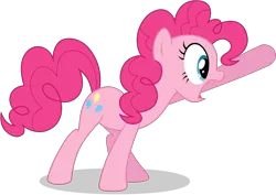 Size: 5740x4070 | Tagged: safe, artist:tomfraggle, derpibooru import, pinkie pie, earth pony, pony, absurd resolution, female, looking at something, mare, simple background, solo, transparent background, vector