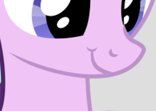 Size: 524x376 | Tagged: safe, derpibooru import, screencap, starlight glimmer, pony, unicorn, :t, close-up, cropped, cute, female, glimmerbetes, gray background, mare, muzzle, simple background, smiling, snoot, solo