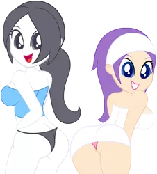 Size: 4529x5000 | Tagged: suggestive, artist:mrmaclicious, derpibooru import, vera, equestria girls, absurd resolution, ass, breasts, curvy, equestria girls-ified, huge butt, large butt, simple background, spa pony, transparent background, wide hips, wii fit trainer