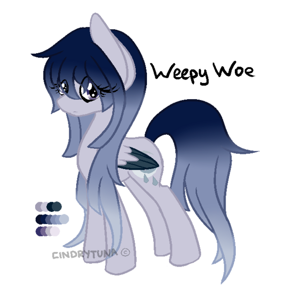 Size: 650x650 | Tagged: safe, artist:cindrytuna, derpibooru import, oc, oc:weepy woe, unofficial characters only, pegasus, pony, simple background, solo, transparent background