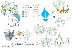 Size: 3000x2000 | Tagged: safe, artist:rvceric, derpibooru import, oc, oc:emerald green, unofficial characters only, earth pony, pony, compass, confused, crying, cute, laughing, ocbetes, one eye closed, ponytail, question mark, shocked, smiling, steering wheel, welding mask, wink
