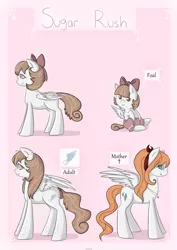 Size: 2480x3507 | Tagged: safe, artist:violentdreamsofmine, derpibooru import, oc, oc:sugar rush, unofficial characters only, pegasus, pony, baby, baby pony, bow, female, filly, hair bow, high res, mare