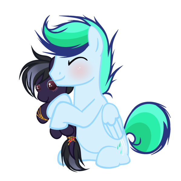 Size: 1726x1733 | Tagged: safe, artist:velveagicsentryyt, derpibooru import, oc, oc:crystalis, oc:skyburst, unofficial characters only, pegasus, pony, base used, female, male, offspring, offspring shipping, parent:rainbow dash, parent:soarin', parents:soarindash, plushie, shipping, simple background, stallion, straight, transparent background