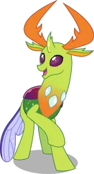 Size: 3253x6000 | Tagged: artist:dashiesparkle, changedling, changeling, derpibooru import, king thorax, safe, simple background, smiling, solo, .svg available, thorax, to change a changeling, transparent background, vector