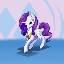 Size: 1463x1463 | Tagged: safe, artist:skrapbox, derpibooru import, rarity, unicorn, abstract background, cutie mark background, digital art, solo