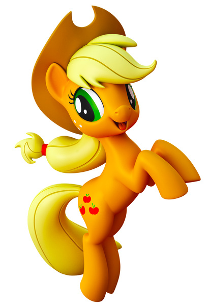 Size: 3938x5810 | Tagged: safe, artist:andrew hickinbottom, derpibooru import, applejack, pony, my little pony: the movie, 3d, simple background, solo, white background