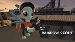 Size: 1360x768 | Tagged: 3d, artist:daemonbombinc, crossover, derpibooru import, rainbow dash, rainbow scout, safe, scout, team fortress 2