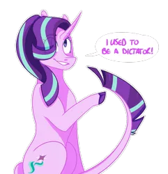 Size: 784x814 | Tagged: safe, artist:hostile-elf, derpibooru import, starlight glimmer, classical unicorn, pony, unicorn, cloven hooves, cute, glimmerbetes, leonine tail, simple background, solo, transparent background, unshorn fetlocks