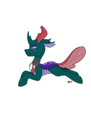 Size: 2400x3200 | Tagged: safe, artist:spindlespice, derpibooru import, pharynx, changedling, changeling, to change a changeling, blushing, lying down, male, prince pharynx, simple background, solo, transparent background