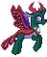 Size: 98x118 | Tagged: animated, artist:botchan-mlp, changedling, changeling, cute, derpibooru import, desktop ponies, flying, gif, male, pharybetes, pharynx, pixel art, prince pharynx, safe, simple background, solo, sprite, to change a changeling, transparent background