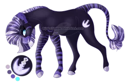 Size: 1125x743 | Tagged: artist:bijutsuyoukai, derpibooru import, hybrid, interspecies offspring, oc, oc:zircon, offspring, parent:ursa major, parent:zecora, safe, simple background, solo, transparent background, unofficial characters only, zebroid