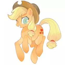 Size: 800x800 | Tagged: safe, artist:jus+ice, derpibooru import, applejack, earth pony, pony, adorkable, cowboy hat, cute, dork, female, hat, mare, one eye closed, simple background, solo, white background, wink