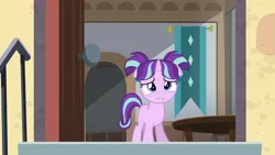 Size: 1920x1080 | Tagged: safe, derpibooru import, screencap, starlight glimmer, pony, unicorn, the cutie re-mark, crying, female, filly, frown, pigtails, sad, sad face, sadlight glimmer, solo