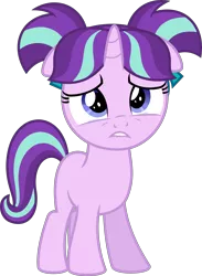 Size: 6400x8725 | Tagged: safe, artist:parclytaxel, derpibooru import, starlight glimmer, pony, unicorn, the cutie re-mark, .svg available, absurd resolution, crying, cute, female, filly, frown, glimmerbetes, hugs needed, pigtails, sad, sad face, sadlight glimmer, simple background, solo, transparent background, vector