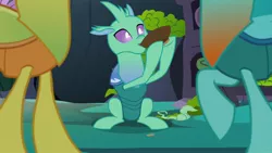 Size: 1920x1080 | Tagged: changedling, changeling, cute, cuteling, derpibooru import, food, safe, screencap, soup, soupling, to change a changeling