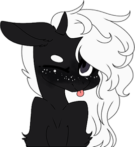 Size: 269x292 | Tagged: safe, artist:hyshyy, derpibooru import, oc, oc:hyshy, unofficial characters only, pony, unicorn, bust, female, mare, one eye closed, portrait, simple background, solo, tongue out, transparent background, wink