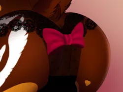 Size: 640x480 | Tagged: suggestive, artist:blackblood-queen, derpibooru import, oc, oc:daniel dasher, unofficial characters only, pony, ass, black underwear, bow, butt only, close-up, clothes, crossdressing, femboy, lace, male, panties, solo, solo male, stallion, underwear