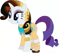 Size: 431x383 | Tagged: safe, artist:selenaede, artist:user15432, derpibooru import, rarity, unicorn, base used, cleo de nile, clothes, cosplay, costume, crossover, ear piercing, earring, egyptian, egyptian pony, female, hasbro, jewelry, mare, mattel, monster high, mummy, piercing, sandals